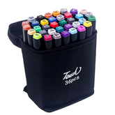 Estojo com 36 Canetinhas Hidrográficas Ponta Dupla - Escolar e Artístico