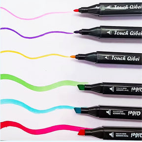 Estojo com 36 Canetinhas Hidrográficas Ponta Dupla - Escolar e Artístico