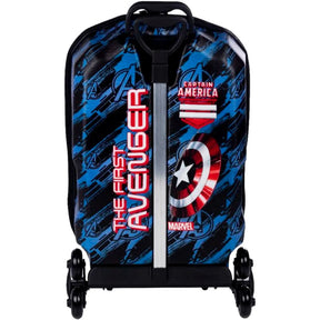 Mochila Escolar Infantil de Carrinho 3D Capitão América – Diplomata