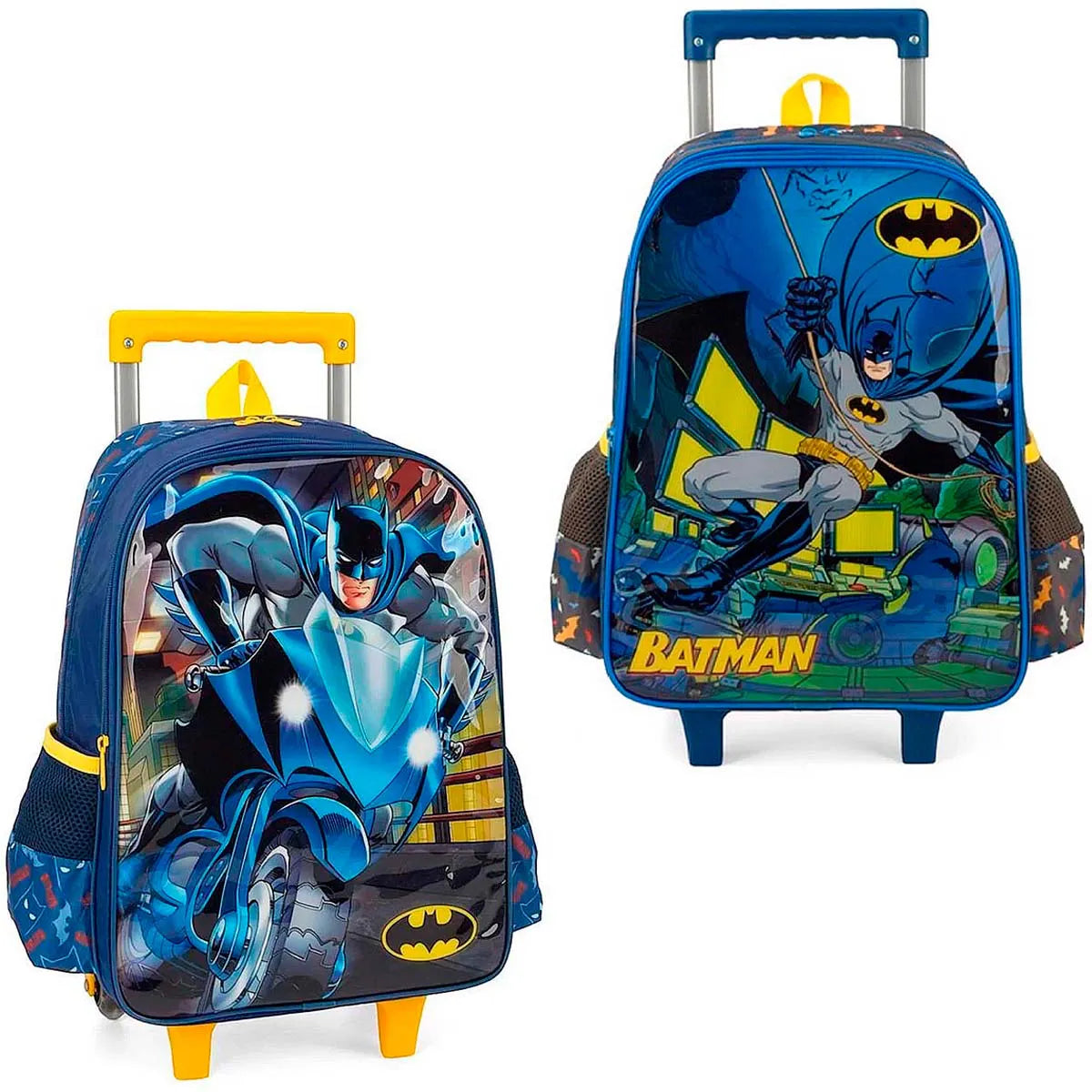 Mochila Escolar com Rodinhas Batman Azul – Luxcel