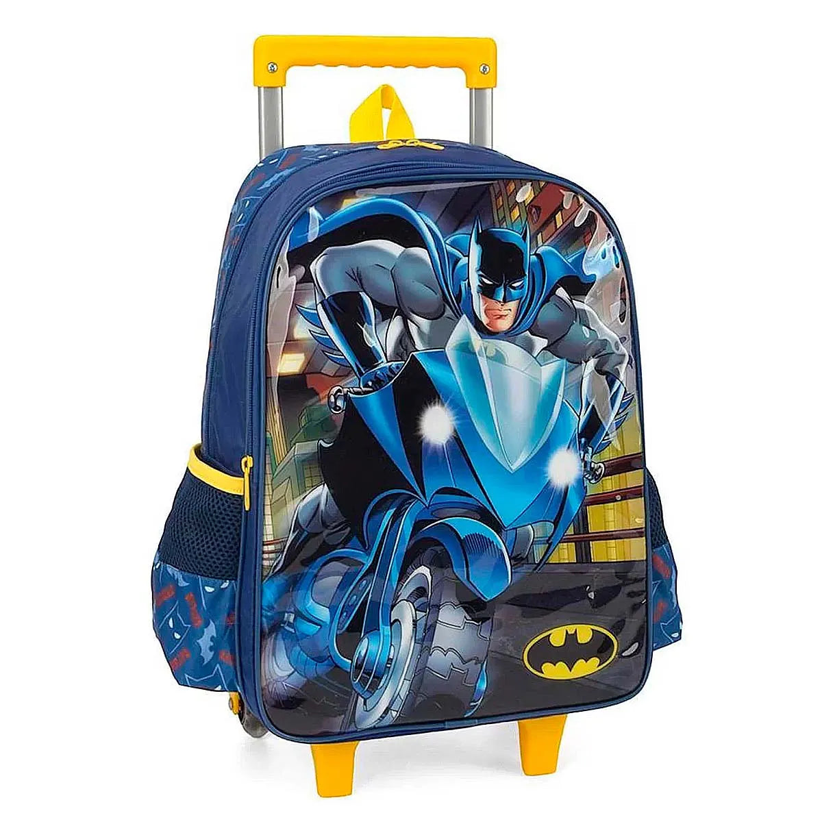 Mochila Escolar com Rodinhas Batman Azul – Luxcel