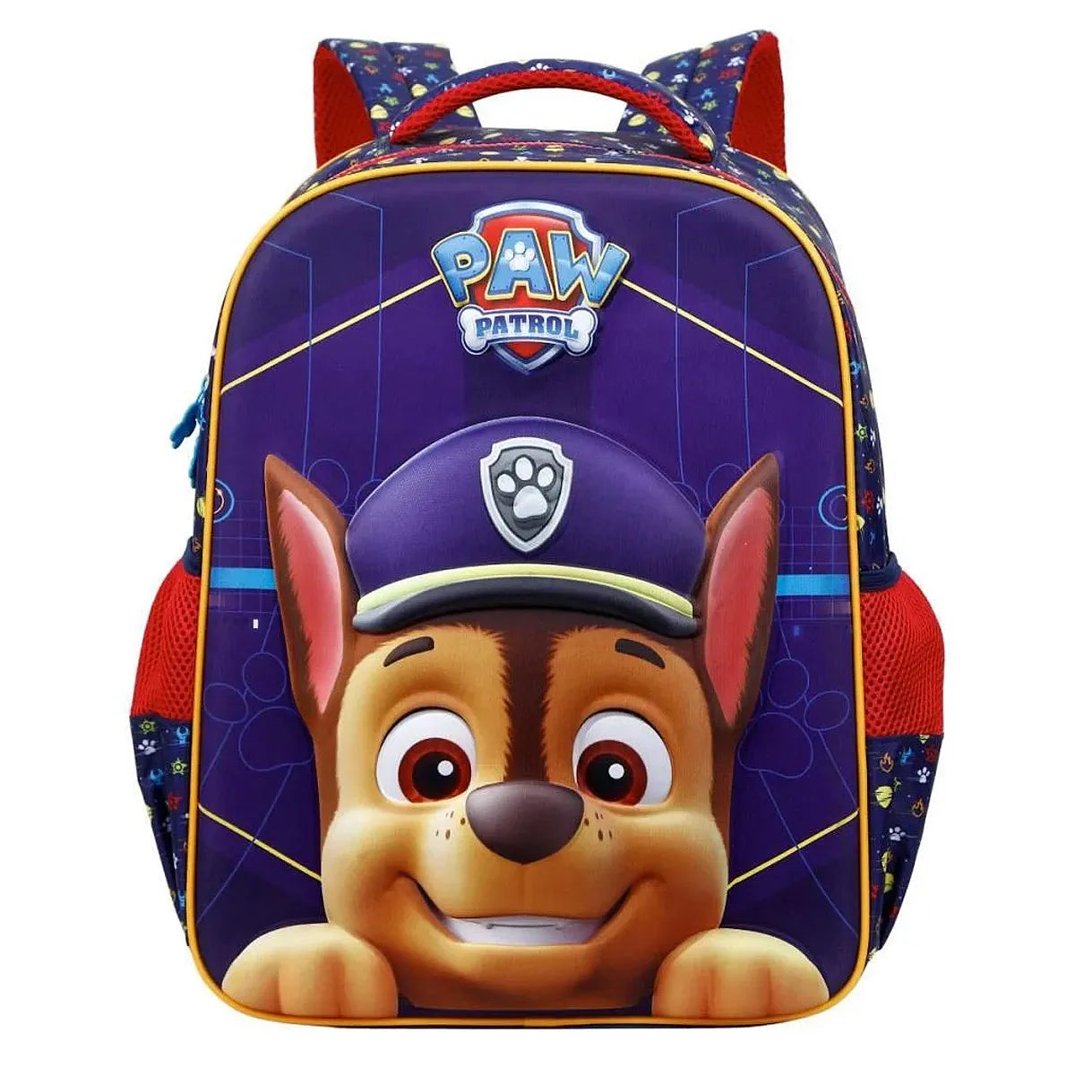 Mochila Escolar Infantil de Costas 3D em Relevo Patrulha Canina