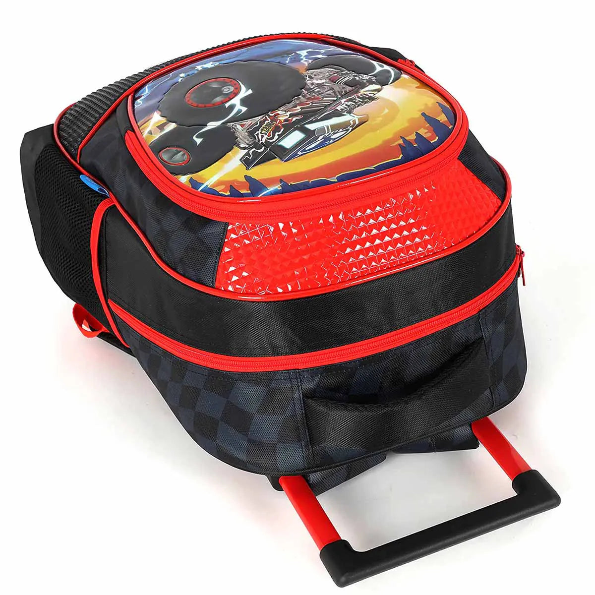 Mochila Escolar Infantil com Rodinhas e Costas Hot Wheels – Luxcel