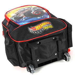 Mochila Escolar Infantil com Rodinhas e Costas Hot Wheels – Luxcel