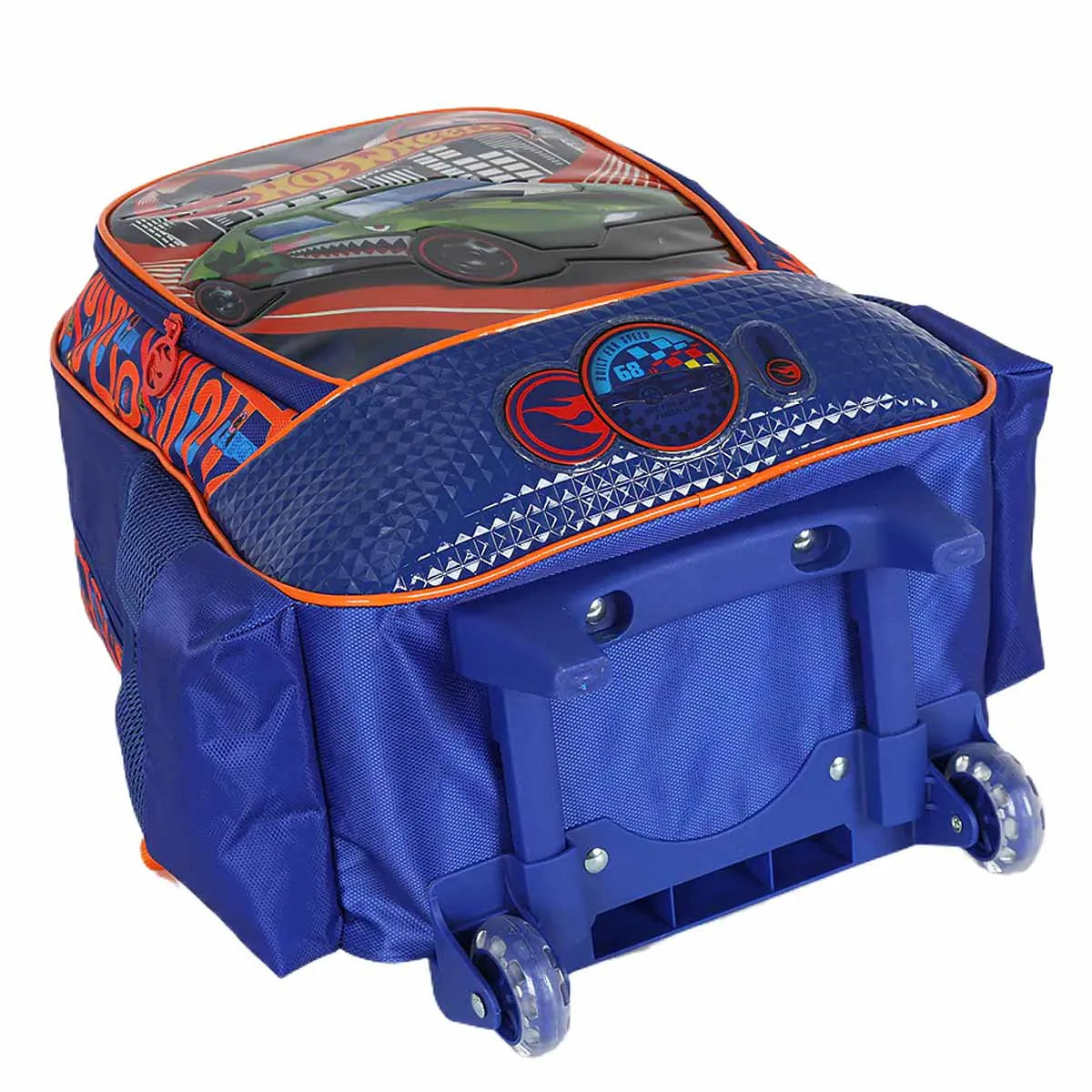 Mochila Escolar Infantil com Rodinhas e Costas Hot Wheels – Luxcel