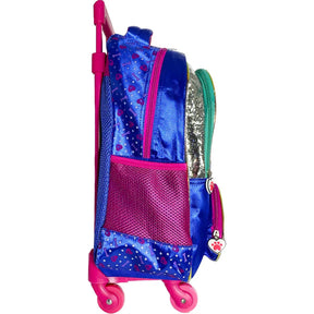 Mochila Escolar Infantil com Rodinhas 360° Gatinhos Azul – Winth