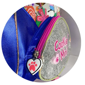 Mochila Escolar Infantil com Rodinhas 360° Gatinhos Azul – Winth