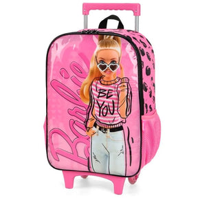 Mochila Escolar com Rodinhas Barbie Luxcel