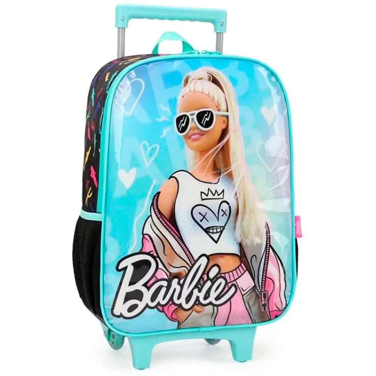 Mochila Escolar com Rodinhas Barbie Luxcel