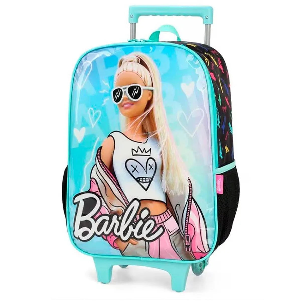 Mochila Escolar com Rodinhas Barbie Luxcel